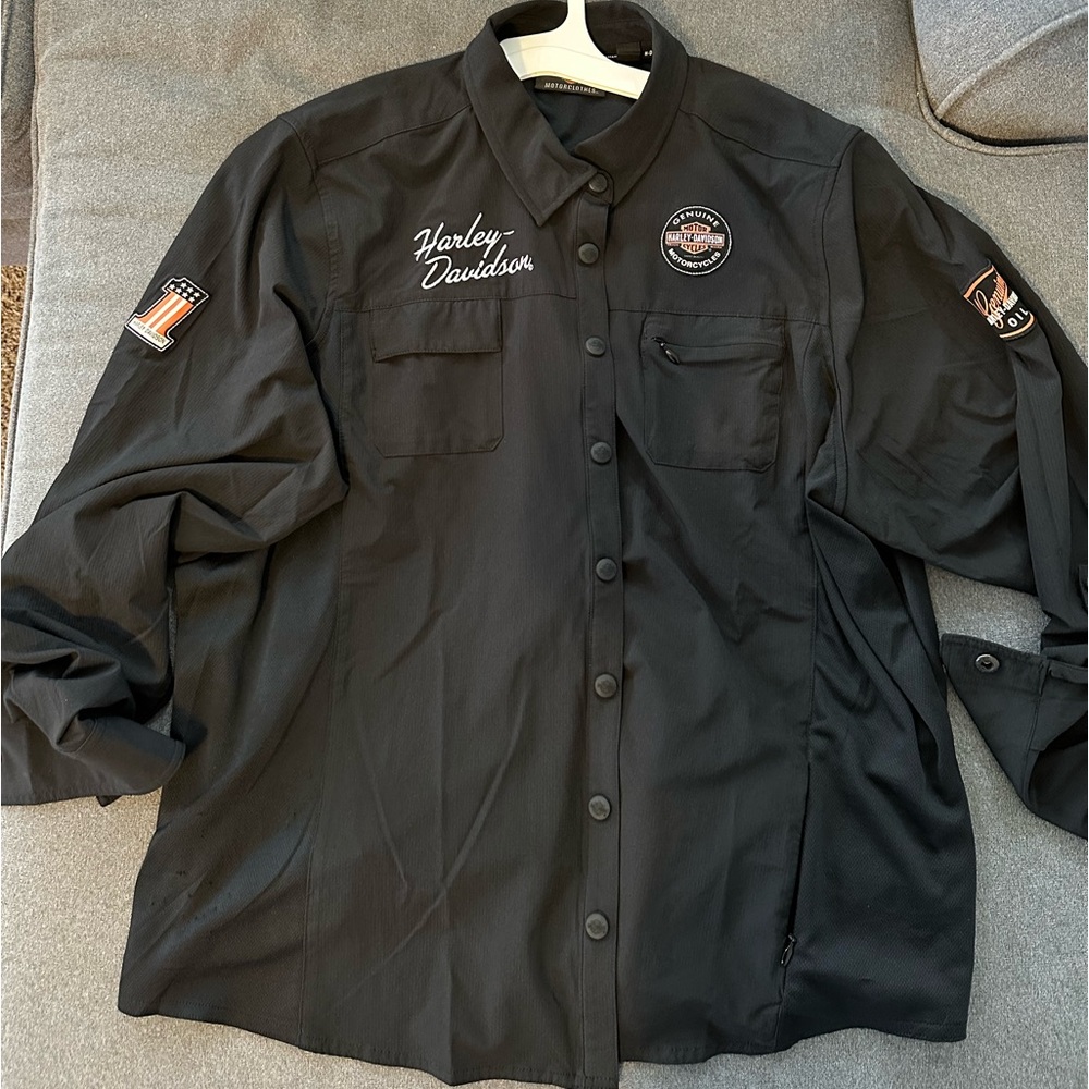 Harley womens snap long sleeve